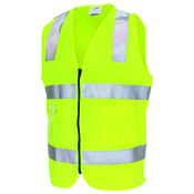 Day/Night Side Panel Safety Vest with Generic R/Tape